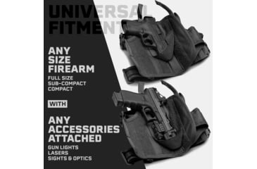 Image of Tacticon Armament Universal Drop Leg Holster, Left Handed, Black, DLGHBKLH