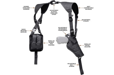Image of Tacticon Armament Universal Shoulder Holster, Black, UVSHBK