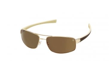 Image of Tag Heuer 0251 Bifocal Prescription Sunglasses, Gold Frame - Dark Brown/Ivory Temples Frame, Polarized Precision Brown Lens, 0251-205BI