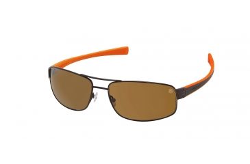 Image of Tag Heuer 0251 Bifocal Prescription Sunglasses, Matte Chocolate Frame - Brown/Orange Temples Frame, Outdoor Brown Lens-0251-708BI