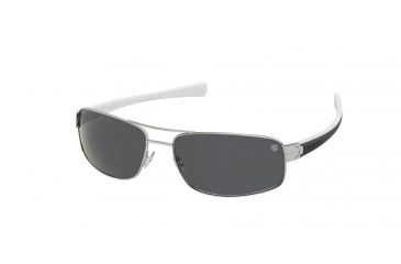 Image of Tag Heuer 0251 Bifocal Prescription Sunglasses, Pure Frame - Black/White Temples Frame, Outdoor Grey Lens-0251-206BI