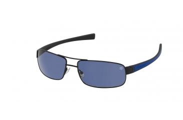 Image of Tag Heuer 0254 Progressive Prescription Sunglasses, Matte Black Frame - Cobalt Blue/Black Temples Frame, Polarized Watersport Lens, 0254-404PR