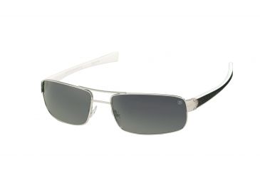 Image of Tag Heuer 0254 Progressive Prescription Sunglasses, Pure Frame - Black/White Temples Frame, Outdoor Grey Lens-0254-206PR