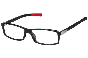 Image of Tag Heuer 0513 Bifocal Prescription Eyeglasses, Shiny Black/Red Frame Frame, Clear Lens-0513-002BI