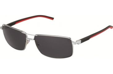 Image of Tag Heuer 0883 Bifocal Prescription Sunglasses, Palladium Frame - Black/Red Temples Frame, Outdoor Grey Lens-0883-102BI