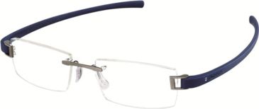 Image of Tag Heuer 7102 Bifocal Prescription Eyeglasses, Ruthenium Frame - Smart Blue Temples Frame, Clear Lens-7102-016BI