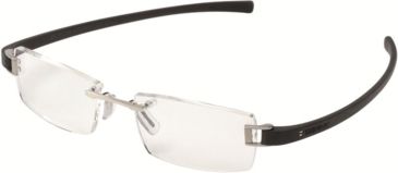 Image of Tag Heuer 7102 Single Vision Prescription Eyeglasses, Pure Frame - Black Temples Frame, Clear Lens-7102-001SV