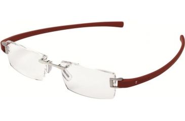 Image of Tag Heuer 7102 Single Vision Prescription Eyeglasses, Pure Frame - Red Temples Frame, Clear Lens-7102-003SV