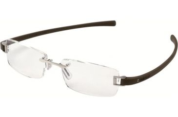 Image of Tag Heuer 7104 Single Vision Prescription Eyeglasses, Pure Frame - Havana Temples Frame, Clear Lens-7104-004SV