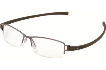 Image of Tag Heuer 7201 Progressive Prescription Eyeglasses, Chocolate Ceramic Frame - Havana Temples Frame, Clear Lens-7201-005PR
