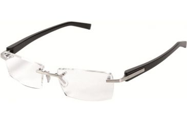 Image of Tag Heuer 8102 Progressive Prescription Eyeglasses, Brushed Palladium Frame - Carbon Temples Frame, Clear Lens-8102-007PR