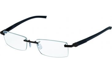 Image of Tag Heuer Automatic Eyeglasses, Matte Black Frame/Black Black Temples, Clear Lens 0842-001