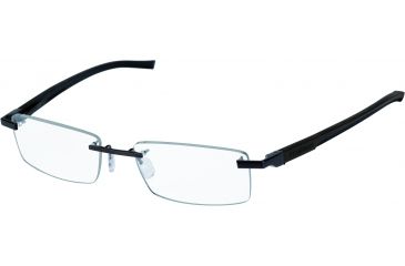 Image of Tag Heuer Automatic Eyeglasses, Matte Chocolate Frame/Dark Brown Black Temples, Clear Lens 0842-003