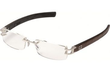 Image of Tag Heuer L-Type 0113 Eyeglasses - Palladium Frame - Alligator Matte Brown Gold/Diamonds,Clear Lens-0113-011