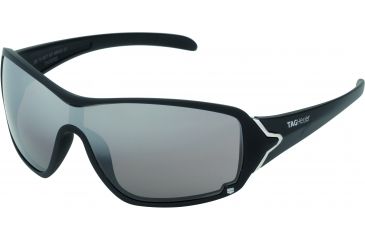 Image of Tag Heuer Racer Sunglasses, Sand Polished Frame/Black Temples, Plum Prime Lens 9201-601