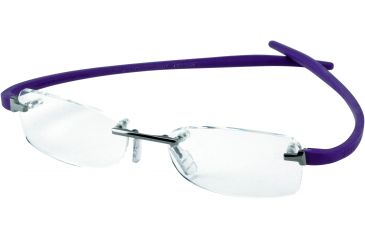 Image of Tag Heuer Reflex 2 Eyeglasses, Dark Frame/Purple Temples, Clear Lens 3745-006