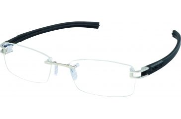 Image of Tag Heuer Track S Eyeglasses, Pure Frame/Black Black Temples, Clear Lens 7645-011