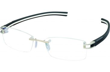 Image of Tag Heuer Track S Eyeglasses, Pure Frame/Black White Temples, Clear Lens 7645-003