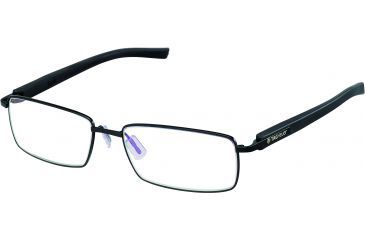 Image of Tag Heuer Trends Rubber Eyeglasses, Matte Black Frame/Black Black Temples, Clear Lens 8005-001