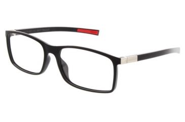 Image of Tag Heuer Urban 7 0517 Single Vision Prescription Eyeglasses, Shiny Black Frame, 0517-002SV