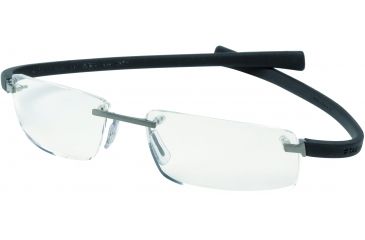 Image of Tag Heuer Wide Eyeglasses, Dark Frame/Black Temples, Clear Lens 5201-007