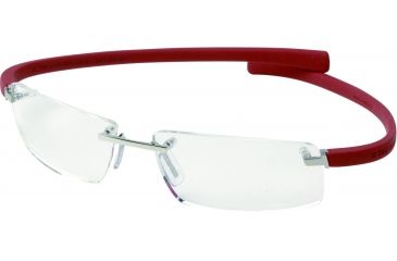 Image of Tag Heuer Wide Eyeglasses, Pure Frame/Red Temples, Clear Lens 5201-003