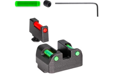 Image of Tag Precision Glock TSF OR 9MM/.40 S&amp;W Pistol Sights Fiber Optic, 17/17L, 19/19X, 22, 23, 24, 26, 27, 33, 34, 35, 39, 45, 47, Black, 003BE003BG