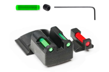 Image of Tag Precision Novak TSF TAC CMDR/OFC/DEF .45 ACP Pistol Sights Fiber Optic, 1911 Models .260 in Front .500 in Rear, Black, 061BE063BG