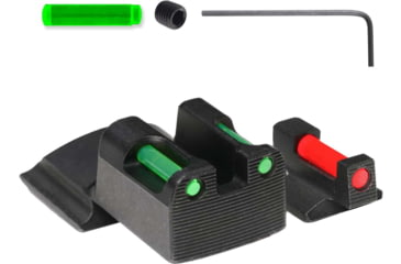 Image of Tag Precision Novak TSF TAC CMDR/OFC/DEF 9MM/.40 S&amp;W Pistol Sights Fiber Optic, 1911 Models .270 in Front .500 in Rear, Black, 063BE063BG