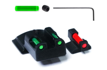 Image of Tag Precision Novak TSF TAC GOVT .45 ACP Pistol Sights Fiber Optic, 1911 Models .260 in Front .450 in Rear, Black, 061BE061BG