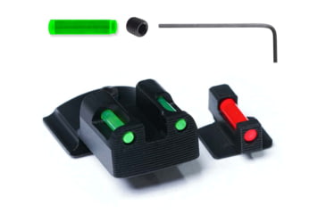 Image of Tag Precision Novak TSF TAC GOVT 9MM/.40 S&amp;W Pistol Sights Fiber Optic, 1911 Models .270 in Front .450 in Rear, Black, 063BE061BG