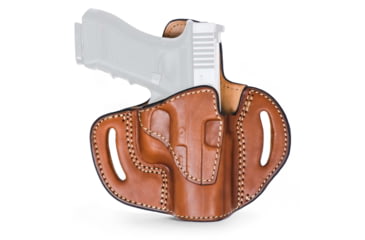 Image of Tagua Gunleather Colorado Elite OWB Leather Holster, Most 1911s / Shield 380 EZ Compact 3in Hammer Down, Right Hand, Brown, TX-ELITE-BH3-207