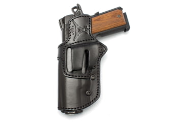 Image of Tagua Gunleather Leather OWB Holster, Most Single Stack S&amp;W Shield/Hellcat/ Shield EZ/9mm &amp;40 - 3in, Ambidextrous, Black, TX-LOCK-R-OWB-1010