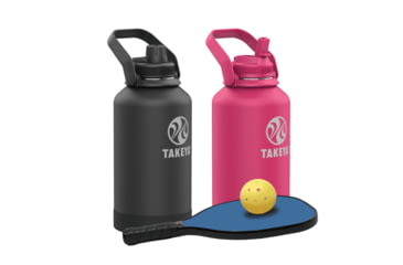 Image of Takeya Usa Big Pickleball Bundle 2pc - 64oz Ace Black + 64oz Dropshot Pink Bottles, 50422