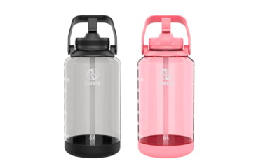 Image of Takeya Usa Special Savings Motivational Bottle 2pc - 64 oz Stormy Black + 64 oz Flutter Pink, 50431