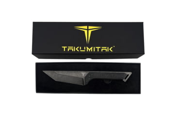 Image of Takumitak Charge Fixed Blade Knife, 5.25in, D2, Tanto, G10 Handle, Black Stonewash, TKF215SW