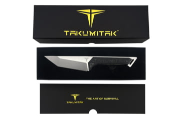 Image of Takumitak Charge Fixed Blade Knife, 5.25in, D2, Tanto, G10 Handle, Silver, TKF215SL
