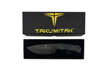 Image of Takumitak Companion Fixed Blade Knife, 4in, D2, Drop Point, G10 Handle, Black Stonewash, TKF212SW