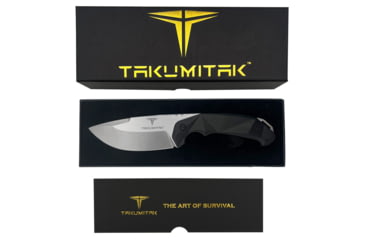 Image of Takumitak Companion Fixed Blade Knife, 4in, D2, Drop Point, G10 Handle, Silver, TKF212SL