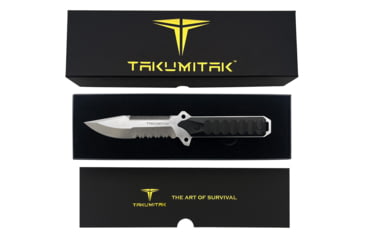 Image of Takumitak Escort Fixed Blade Knife, 5.5in, D2, Drop Point, G10 Handle, Silver, TKF213SL