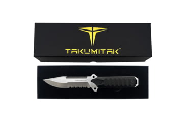 Image of Takumitak Escort Fixed Blade Knife, 5.5in, D2, Drop Point, G10 Handle, Silver, TKF213SL