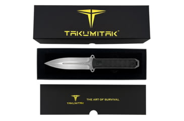 Image of Takumitak Hitter Fixed Blade Knife, 5.5in, D2, Spear Point, G10 Handle, Silver, TKF214SL