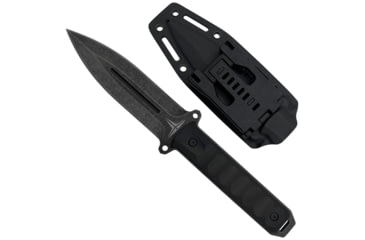 Image of Takumitak Hitter Fixed Blade Knife, 5.5in, D2, Spear Point, G10 Handle, Black Stonewash, TKF214SW
