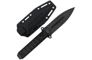 Image of Takumitak Hitter Fixed Blade Knife, 5.5in, D2, Spear Point, G10 Handle, Black Stonewash, TKF214SW