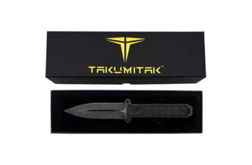 Image of Takumitak Hitter Fixed Blade Knife, 5.5in, D2, Spear Point, G10 Handle, Black Stonewash, TKF214SW