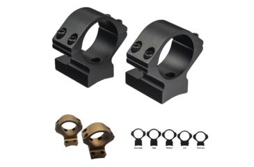 Image of Talley Lightweight Alloy Scope Mounts for Browning/Howa/Remington, Black, Burnt Bronze, Silver