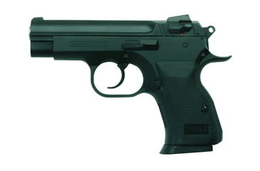 Image of Tanfoglio Standard-Compact Pistol, .40 S&amp;W, 3.7in barrel, blued finish steel frame, black rubber grip, recoil operated semi-automatic, fixed combat, 10 round magazine, TOSTDCT40SW3.71FRRMPG