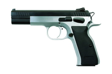 Image of Tanfoglio Match Pistol, .40 S&amp;W, 4.75in barrel, stainless steel frame, black rubber grip, recoil operated semi-automatic, adjustable target, 12 round magazine, TO-MATCH-40SW-4.75-1-FRRMPG