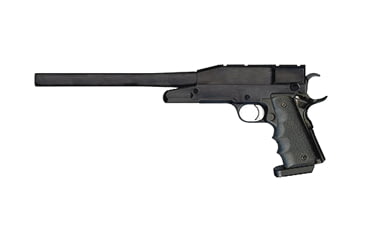 Image of Tanfoglio Raptor Pistol, .44 Remington Magnum, 14.8in barrel, matte black steel frame, black rubber grip, locked breech single-shot, Weaver base, 1 round magazine, TOR-.44 RN MG-14.8-1-FRRMPG