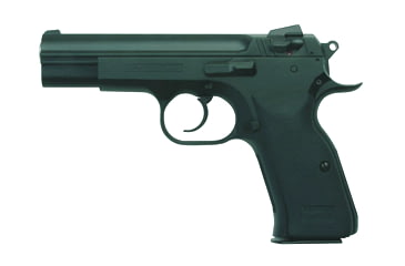 Image of Tanfoglio Standard Pistol, .40 S&amp;W, 4.45in barrel, matte black steel frame, black rubber grip, recoil operated semi-automatic, fixed combat, 12 round magazine, TO-STD-40SW-4.45-1-FRRMPG